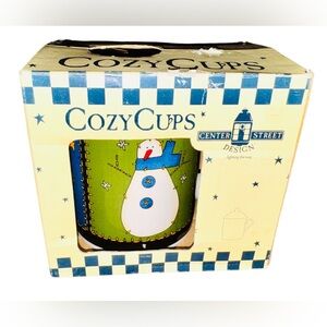Provo Craft mug & coaster Cozy Cups Christmas gift snowman tree Santa NWT